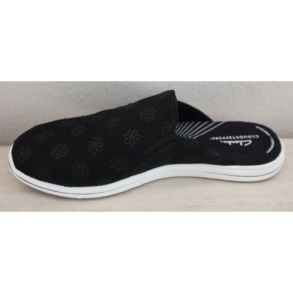 Cloudsteppers x Clarks Women's Sz 9.5M Black Floral Breeze Shore Slip-On Mules - Picture 5 of 13
